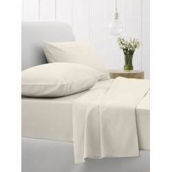 ΚΑΤΩΣΕΝΤΟΝΟ COTTON FEELINGS ΜΕ ΛΑΣΤΙΧΟ 108 ECRU ΜΟΝΟ (100X200+30)