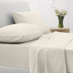 ΚΑΤΩΣΕΝΤΟΝΟ COTTON FEELINGS ΜΕ ΛΑΣΤΙΧΟ 108 ECRU ΜΟΝΟ (100X200+30)