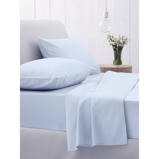 ΚΑΤΩΣΕΝΤΟΝΟ COTTON FEELINGS ΜΕ ΛΑΣΤΙΧΟ 103 LIGHT BLUE ΔΙΠΛΟ (160X200+30)