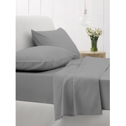 ΚΑΤΩΣΕΝΤΟΝΟ COTTON FEELINGS ΜΕ ΛΑΣΤΙΧΟ 107 DARK GREY ΔΙΠΛΟ (160X200+30)