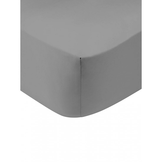 ΚΑΤΩΣΕΝΤΟΝΟ COTTON FEELINGS ΜΕ ΛΑΣΤΙΧΟ 107 DARK GREY ΔΙΠΛΟ (160X200+30)