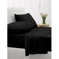 ΚΑΤΩΣΕΝΤΟΝΟ COTTON FEELINGS ΜΕ ΛΑΣΤΙΧΟ 111 BLACK ΥΠΕΡΔΙΠΛΟ (180X200+30)