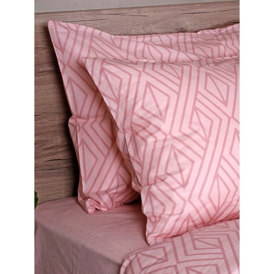 ΣΕΤ ΣΕΝΤΟΝΙΑ COTTON FEELINGS 2042 PINK ΜΟΝΟ (165X270)