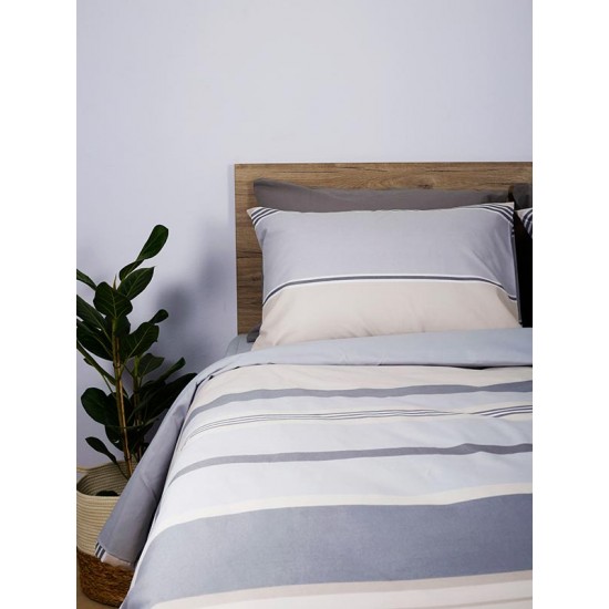 ΣΕΤ ΣΕΝΤΟΝΙΑ COTTON FEELINGS 2034 GREY ΜΟΝΟ (165X270)