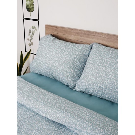 ΣΕΤ ΣΕΝΤΟΝΙΑ COTTON FEELINGS 920 AQUA ΜΟΝΟ (165X270)