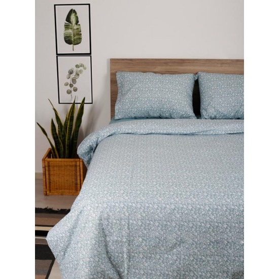 ΣΕΤ ΣΕΝΤΟΝΙΑ COTTON FEELINGS 920 AQUA ΜΟΝΟ (165X270)