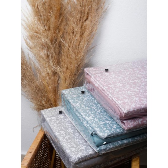 ΣΕΤ ΣΕΝΤΟΝΙΑ COTTON FEELINGS 920 GREY ΜΟΝΟ ΜΕ ΛΑΣΤΙΧΟ(105X205+30)