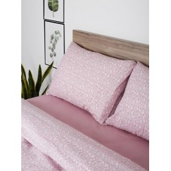 ΣΕΤ ΣΕΝΤΟΝΙΑ COTTON FEELINGS 920 PINK ΜΟΝΟ ΜΕ ΛΑΣΤΙΧΟ(105X205+30)