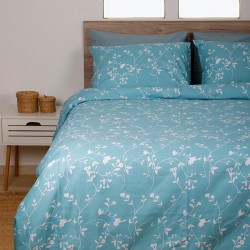 ΣΕΤ ΣΕΝΤΟΝΙΑ COTTON FEELINGS 924 AQUA ΜΟΝΟ (165X270)