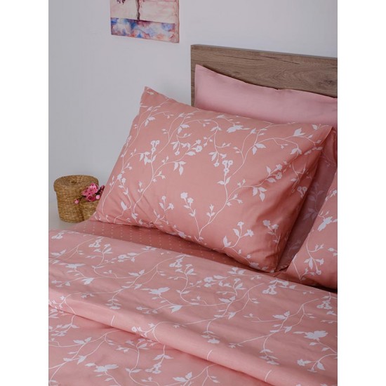 ΣΕΤ ΣΕΝΤΟΝΙΑ COTTON FEELINGS 924 PINK ΜΟΝΟ (165X270)