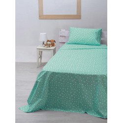 ΣΕΤ ΣΕΝΤΟΝΙΑ COTTON FEELINGS 22 AQUA ΜΟΝΟ (165X270)