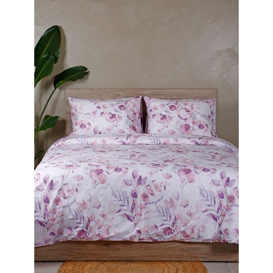 ΣΕΤ ΣΕΝΤΟΝΙΑ COTTON FEELINGS 932 LILA ΜΟΝΟ ΜΕ ΛΑΣΤΙΧΟ(105X205+30)