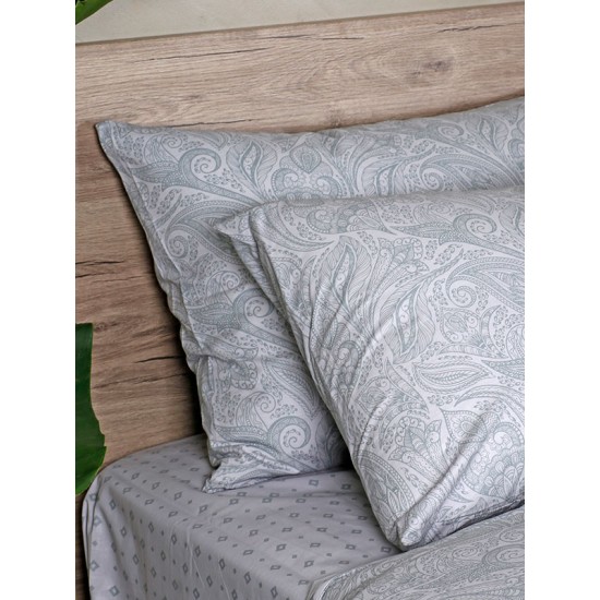 ΣΕΤ ΣΕΝΤΟΝΙΑ COTTON FEELINGS 2040 GREY ΔΙΠΛΟ (200X270)
