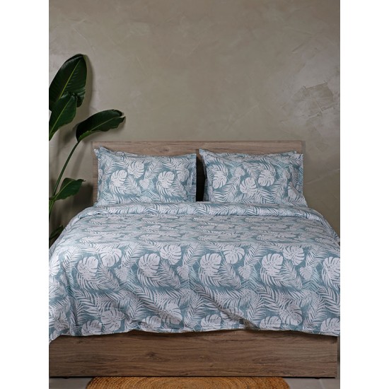 ΣΕΤ ΣΕΝΤΟΝΙΑ COTTON FEELINGS 2038 AQUA ΔΙΠΛΟ (200X270)