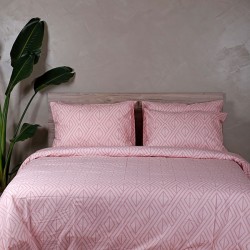 ΣΕΤ ΣΕΝΤΟΝΙΑ COTTON FEELINGS 2042 PINK ΔΙΠΛΟ (200X270)