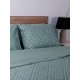ΣΕΤ ΣΕΝΤΟΝΙΑ COTTON FEELINGS 2036 AQUA ΥΠΕΡΔΙΠΛΟ ΜΕ ΛΑΣΤΙΧΟ (170X205+30)