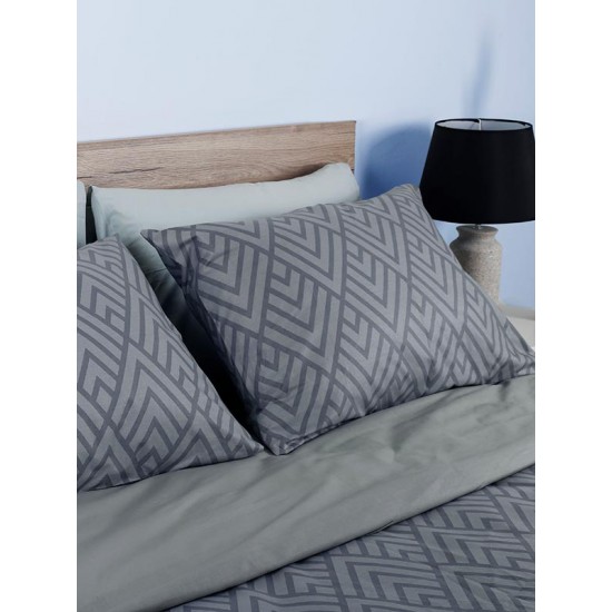 ΣΕΤ ΣΕΝΤΟΝΙΑ COTTON FEELINGS 2036 GREY ΥΠΕΡΔΙΠΛΟ (235X270)
