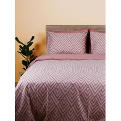 ΣΕΤ ΣΕΝΤΟΝΙΑ COTTON FEELINGS 2036 PINK ΥΠΕΡΔΙΠΛΟ ΜΕ ΛΑΣΤΙΧΟ (170X205+30)