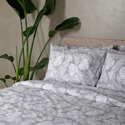ΣΕΤ ΣΕΝΤΟΝΙΑ COTTON FEELINGS 2038 GREY ΥΠΕΡΔΙΠΛΟ ΜΕ ΛΑΣΤΙΧΟ (170X205+30)