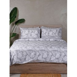ΣΕΤ ΣΕΝΤΟΝΙΑ COTTON FEELINGS 2038 GREY ΥΠΕΡΔΙΠΛΟ ΜΕ ΛΑΣΤΙΧΟ (170X205+30)