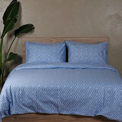 ΣΕΤ ΣΕΝΤΟΝΙΑ COTTON FEELINGS 2042 BLUE ΥΠΕΡΔΙΠΛΟ (235X270)