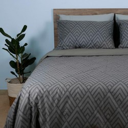ΣΕΤ ΣΕΝΤΟΝΙΑ COTTON FEELINGS 2036 GREY KING SIZE (260X270)