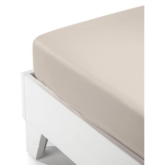 ΚΑΤΩΣΕΝΤΟΝΟ SATIN ΜΕ ΛΑΣΤΙΧΟ BEIGE ΥΠΕΡΔΙΠΛΟ (180X200+40)