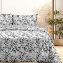 ΣΕΤ ΣΕΝΤΟΝΙΑ FLANNEL 932 GREY ΜΟΝΟ ΜΕ ΛΑΣΤΙΧΟ(105X205+30)