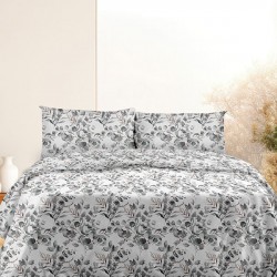 ΣΕΤ ΣΕΝΤΟΝΙΑ FLANNEL 932 GREY ΜΟΝΟ ΜΕ ΛΑΣΤΙΧΟ(105X205+30)