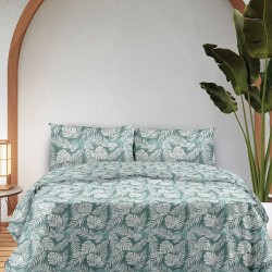ΣΕΤ ΣΕΝΤΟΝΙΑ FLANNEL 3038 AQUA ΜΟΝΟ (160X260)