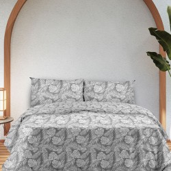 ΣΕΤ ΣΕΝΤΟΝΙΑ FLANNEL 3038 GREY ΜΟΝΟ (160X260)