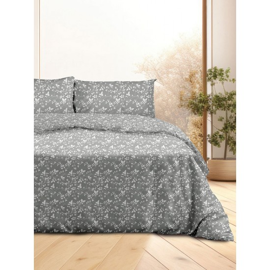 ΣΕΤ ΣΕΝΤΟΝΙΑ FLANNEL 040 GREY ΜΟΝΟ (160X260)