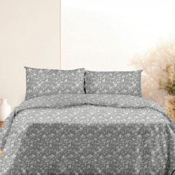 ΣΕΤ ΣΕΝΤΟΝΙΑ FLANNEL 040 GREY ΜΟΝΟ (160X260)