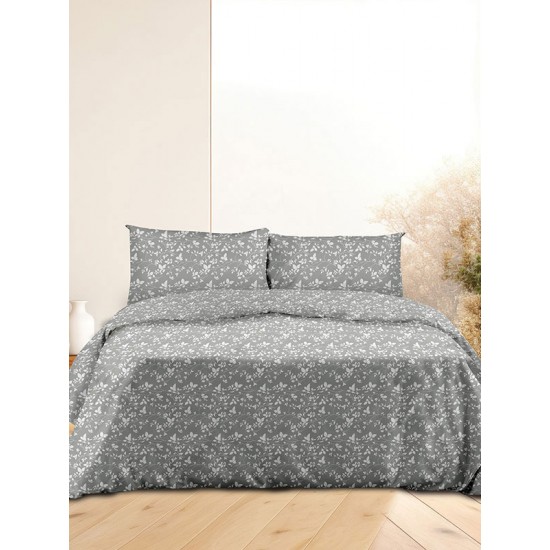 ΣΕΤ ΣΕΝΤΟΝΙΑ FLANNEL 040 GREY ΜΟΝΟ (160X260)