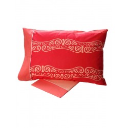 ΣΕΤ ΣΕΝΤΟΝΙΑ COTTON FEELINGS ΕΜΠΡΙΜΕ 2017 RED ΜΟΝΟ (160X260)