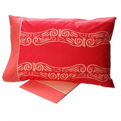 ΣΕΤ ΣΕΝΤΟΝΙΑ COTTON FEELINGS ΕΜΠΡΙΜΕ 2017 RED ΜΟΝΟ (160X260)