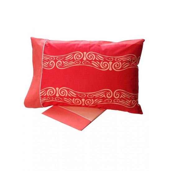ΣΕΤ ΣΕΝΤΟΝΙΑ COTTON FEELINGS ΕΜΠΡΙΜΕ 2017 RED ΜΟΝΟ (160X260)