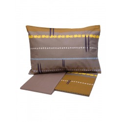 ΣΕΤ ΣΕΝΤΟΝΙΑ COTTON FEELINGS ΕΜΠΡΙΜΕ 2021 BROWN ΜΟΝΟ (160X260)