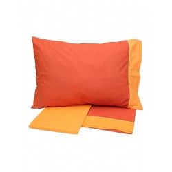 ΣΕΤ ΣΕΝΤΟΝΙΑ COTTON FEELINGS ΕΜΠΡΙΜΕ 2219 ORANGE ΜΟΝΟ (160X260)