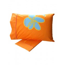 ΣΕΤ ΣΕΝΤΟΝΙΑ COTTON FEELINGS ΕΜΠΡΙΜΕ 129 ORANGE ΜΟΝΟ (160X260)