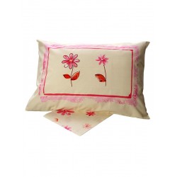 ΣΕΤ ΣΕΝΤΟΝΙΑ COTTON FEELINGS ΕΜΠΡΙΜΕ 4031 PINK ΜΟΝΟ (160X260)