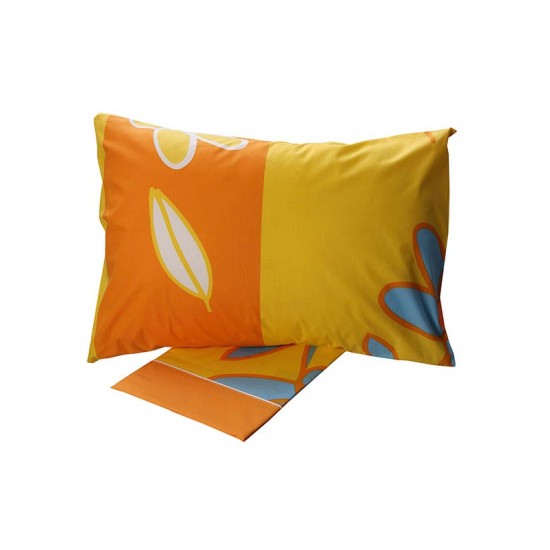 ΣΕΤ ΣΕΝΤΟΝΙΑ COTTON FEELINGS ΕΜΠΡΙΜΕ 129 YELLOW ΜΟΝΟ (160X260)