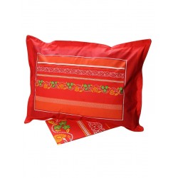 ΣΕΤ ΣΕΝΤΟΝΙΑ COTTON FEELINGS ΕΜΠΡΙΜΕ 4674 RED ΜΟΝΟ (160X260)