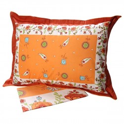 ΣΕΤ ΣΕΝΤΟΝΙΑ COTTON FEELINGS ΕΜΠΡΙΜΕ 4675 ORANGE ΜΟΝΟ (160X260)