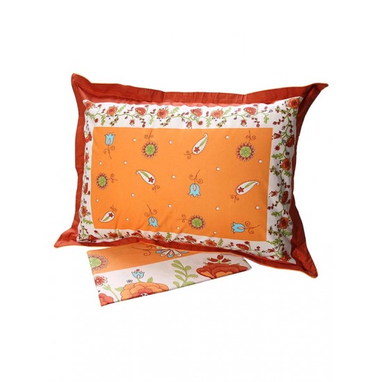 ΣΕΤ ΣΕΝΤΟΝΙΑ COTTON FEELINGS ΕΜΠΡΙΜΕ 4675 ORANGE ΜΟΝΟ (160X260)