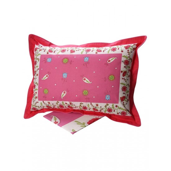 ΣΕΤ ΣΕΝΤΟΝΙΑ COTTON FEELINGS ΕΜΠΡΙΜΕ 4675 PINK ΜΟΝΟ (160X260)