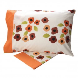 ΣΕΤ ΣΕΝΤΟΝΙΑ COTTON FEELINGS ΕΜΠΡΙΜΕ 529 ORANGE ΜΟΝΟ (160X260)