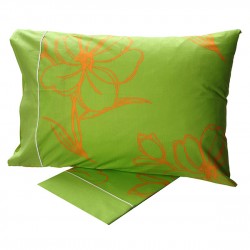 ΣΕΤ ΣΕΝΤΟΝΙΑ COTTON FEELINGS ΕΜΠΡΙΜΕ 537 GREEN ΜΟΝΟ (160X260)