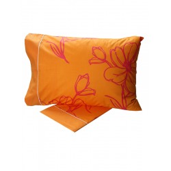 ΣΕΤ ΣΕΝΤΟΝΙΑ COTTON FEELINGS ΕΜΠΡΙΜΕ 537 ORANGE ΜΟΝΟ (160X260)