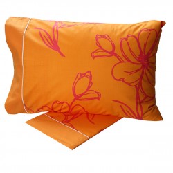 ΣΕΤ ΣΕΝΤΟΝΙΑ COTTON FEELINGS ΕΜΠΡΙΜΕ 537 ORANGE ΜΟΝΟ (160X260)